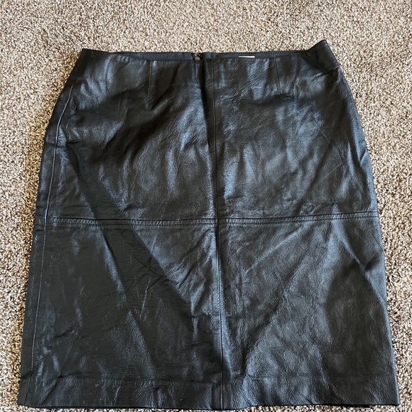 VINTAGE LEATHER MINNIE SKIRT 90s - Picture 3 of 3